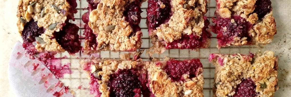 Photo of a tray of flapjacks